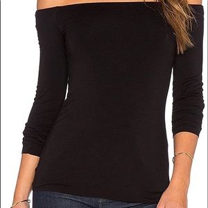 Black Off the Shoulder Shirt